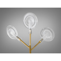 Унікальне бра в спальню "Світлячок", 7 ламп, золото сатин Diasha B887-7CGD