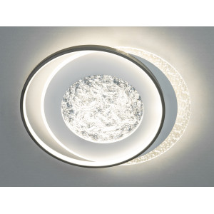 Світлодіодна стельова люстра чорна вставка 90 Вт Diasha 2570-A