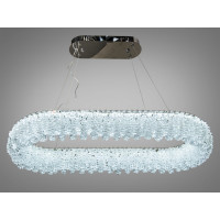 Підвісна люстра 505-хром кришталева світлодіодна 30Вт Diasha 505-L800x350CH