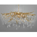 Гармонійна, сучасна кришталева люстра з підвісами в формі краплі на 8 ламп Е14 Diasha 607-600GD