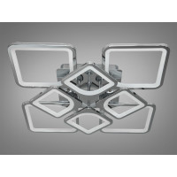 Стильна світлодіодна люстра з пультом, 135Вт, хром Diasha H8060/4+4HR