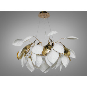 Підвісна люстра керамічні листки золото 6xE14 Diasha 7238-6PRGD