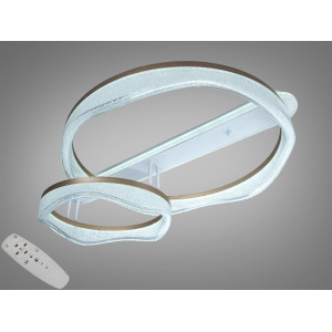 Стельова LED люстра шампань 105 Вт з пультом Diasha MX86672/600+400CG