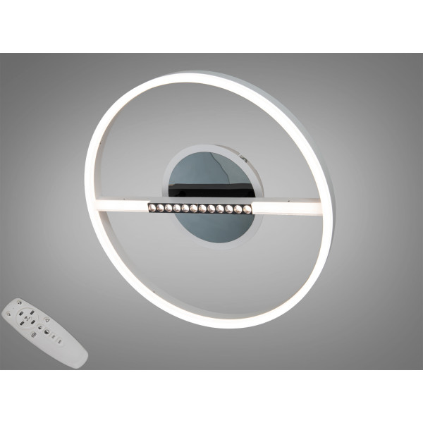 Люстра стельова LED Diasha біло чорна 48W пульт Diasha 2533WH+BKdimmer