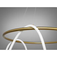 Кругла підвісна світлодіодна люстра Шланг для арт зони, 48 Вт, бронза Diasha SY9752-D800GAB