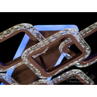 Потолочная светодиодная люстра квадраты с пультом и ночником Diasha QX2516/3+3+3S CF LED 3color dimmer 