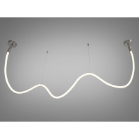 Сучасна світлодіодна люстра для кабінету Мотузка, 28Вт, срібні люстры Diasha 9610-2500CH