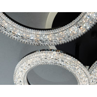 Стельова LED люстра 4 кільця чорна 72W пульт Diasha 5180/2+2BK