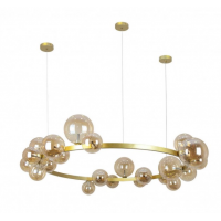 Люстра декоративная подвесная для зала Levistella 918LP267-24 GD+BR