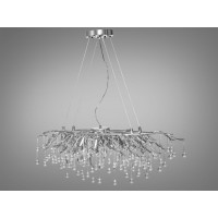 Елегантна кришталева люстра витягнутої форми, 10 ламп, хром Diasha 607-L900CH