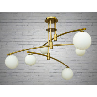 Стильна підвісна люстра Loft на кухню, 6 ламп, золото Diasha 8127-MG