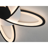 Сучасна пристельова світлодіодна люстра з пультом, 72Вт, біла Diasha 2445/5BKdimmer