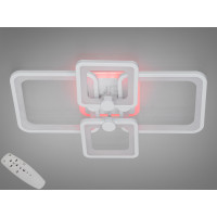 Плоска світлодіодна люстра з пультом, диммером, підсвіткою, 76W Diasha 8208/4WHLED3colordimmer Плоска світлодіодна люстра з пультом, диммером, підсвіткою, 76W Diasha 8208/4WHLED3colordimmer