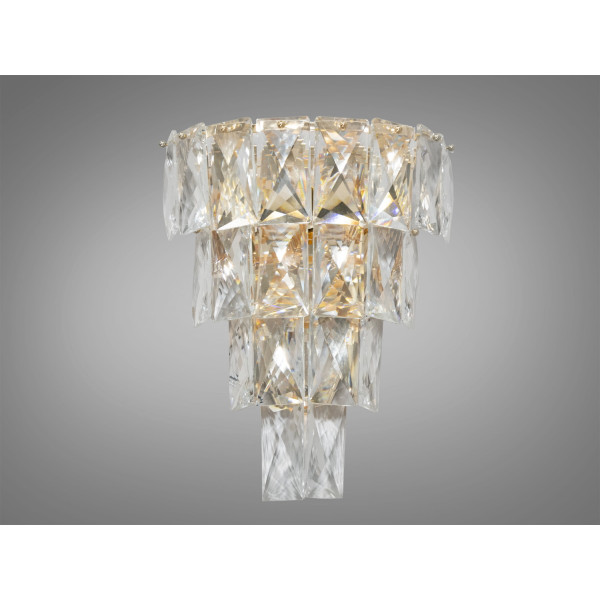 Розкішне класичне бра з кришталю на 3 лампи, золото Diasha 8009-1W-G