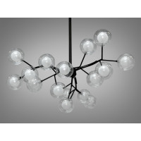 Люстра в зал 18 лампочки  Diasha 886-18BBK