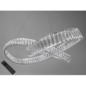 Гармонійна новинка, кришталева світлодіодна люстра, 180 Вт, хром Diasha 536/800CH