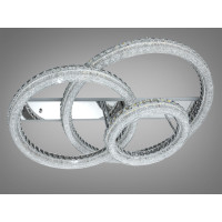 Світлодіодна люстра 2 кільця золото 180 Вт пульт Diasha MX6027/800+600+400HR