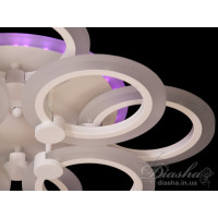Потолочная светодиодная люстра с пультом Diasha A3003/4+4WH LED 3color dimmer  