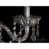 Неймовірно вишукане, модне, красиве класичне бра з чорного скла, хром Diasha N8018/2GB