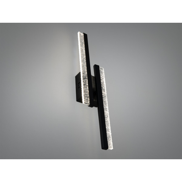 Настінне LED бра чорне 16 Вт метал і скло Diasha MX3087/2SBK