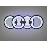 ЛЕД люстра кільця з пультом, дімером, підсвічуванням, 65W, біла Diasha H8022/2+2BKLED3colordimmer