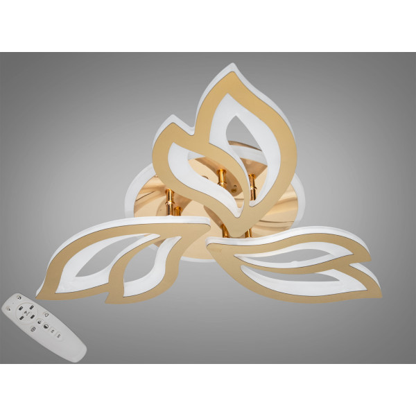 Сучасна LED люстра з пультом, підсвічуванням, 55W, золото Diasha 8165/3GLED3colordimmer
