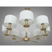 Люстра в зал с абажурами 8 ламп Е14 Diasha 1015/8G