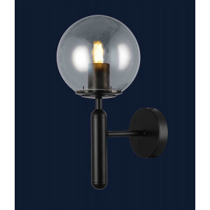 Бра настенный светильник со стеклянным плафоном в стиле лофт Levistella 916W41-1 BRZ+CL