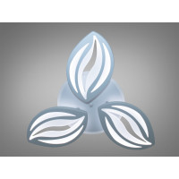 Стельова діодна люстра з пультом, диммером і підсвічуванням, 70W, сіра Diasha 8092/3GRLED3colordimmer