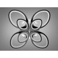 Люстры светодиодные с пультом управления 170W Diasha 8059/4+4LED3colordimmer