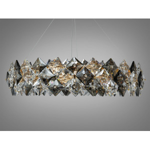 Вражаюча підвісна кришталева люстра на 10 ламп, золото Diasha 21001/750SGD