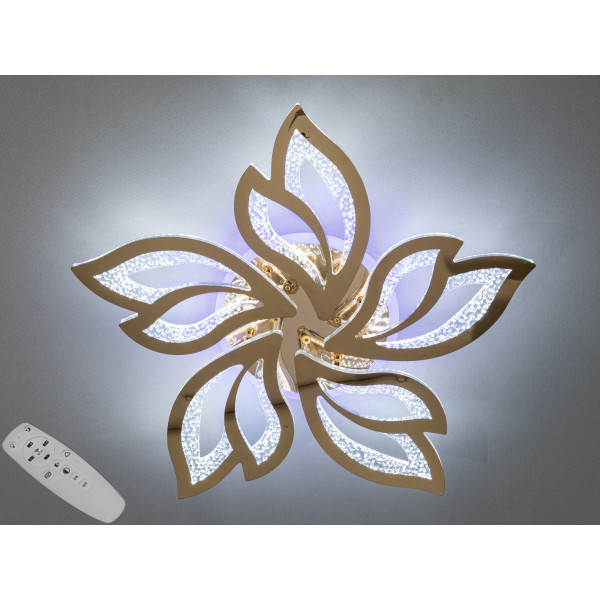 Стельова світлодіодна люстра з пультом, підсвіткою, 80W, хром Diasha 2455/5GLED3colordimmer Стельова світлодіодна люстра з пультом, підсвіткою, 80W, хром Diasha 2455/5GLED3colordimmer