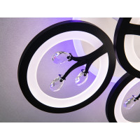 Чорна світлодіодна люстра з пультом, диммером, підсвіткою, 90W Diasha 8135/5+1BKLED3colordimmer