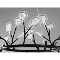 Декоративная люстра в зал на 36 лампочки Diasha Y889-36CBK