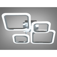 Сучасна дизайнерська світлодіодна люстра з пультом, 52W, срібло Diasha A8060/2+2HR