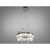 Шикарна підвісна кришталева світлодіодна люстра на кухню, 90 Вт, хром Diasha 836/400CH