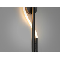 Сучасний настінний світлодіодний світильник Мотузка, 14W, чорний хром Diasha 9607-BHR