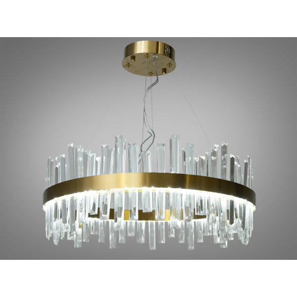 Кришталева світлодіодна люстра в кухню, в класичному стилі, 135 Вт Diasha 836/600BR