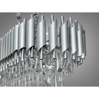 Хрустальная люстра подвесная 8 ламп Diasha 9001-800x300SL+CH