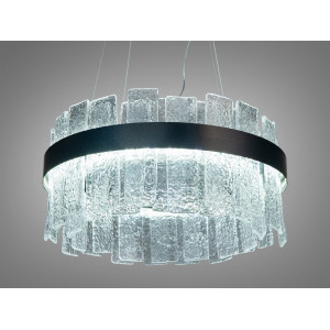 Яскрава підвісна кришталева світлодіодна люстра, 90 Вт, бронза Diasha 817/400PB