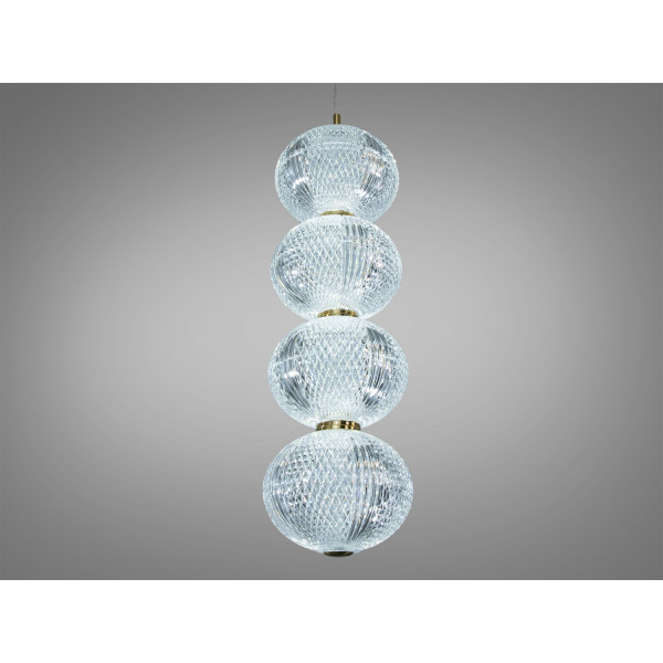 Світлодіодна люстра підвіс золото 8 Вт 4100K Diasha D221205-4