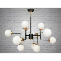 Люстра молекула в стиле Loft Diasha 81636/12BK+G Люстра молекула в стиле Loft Diasha 81636/12BK+G