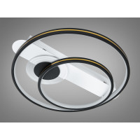 Світлодіодна стельова люстра MX2247-2 білий чорний 64 Вт два кільця Diasha MX2247/2WH+BK