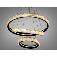 Кришталева світлодіодна люстра-підвіс, 60W Diasha 583-800+600+400BK