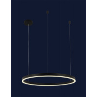 Люстра led светильник кольца подвесная Levistella 918LP450-1 BK 600MM