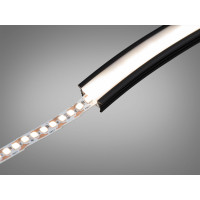 Гнучкий профіль для LED стрічки, накладний Diasha PLS-1210INBLACK