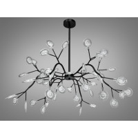 Декоративная люстра в зал 54 лампочкии, чорна Diasha 886-54CBK