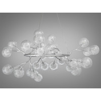 Люстра в зал 45 лампочки, хром сатин Diasha Y889-45BSL