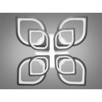 LED люстры потолочные с пультом Diasha 8073/4+4BK LED 3color dimmer