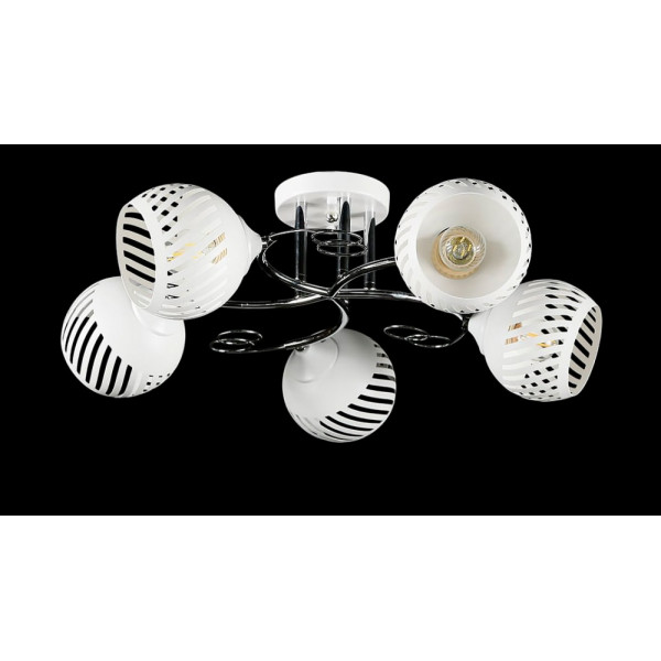 Люстра с плафонами  L29027/5 (WHITE+CHROME) Splendid-Ray
1002548